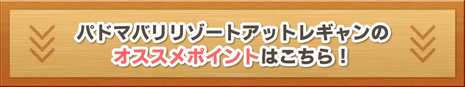 パドマバリリゾートアットレギャンのオススメポイントはこちら!