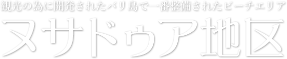 「観光の為に開発されたバリ島で一番整備されたビーチアエリア」 ヌサドゥア地区