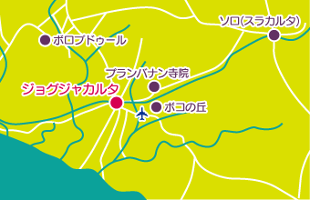 ジョグジャカルタ地図